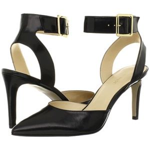 Nine West Callen Ankle Strap Black Heels Size 10